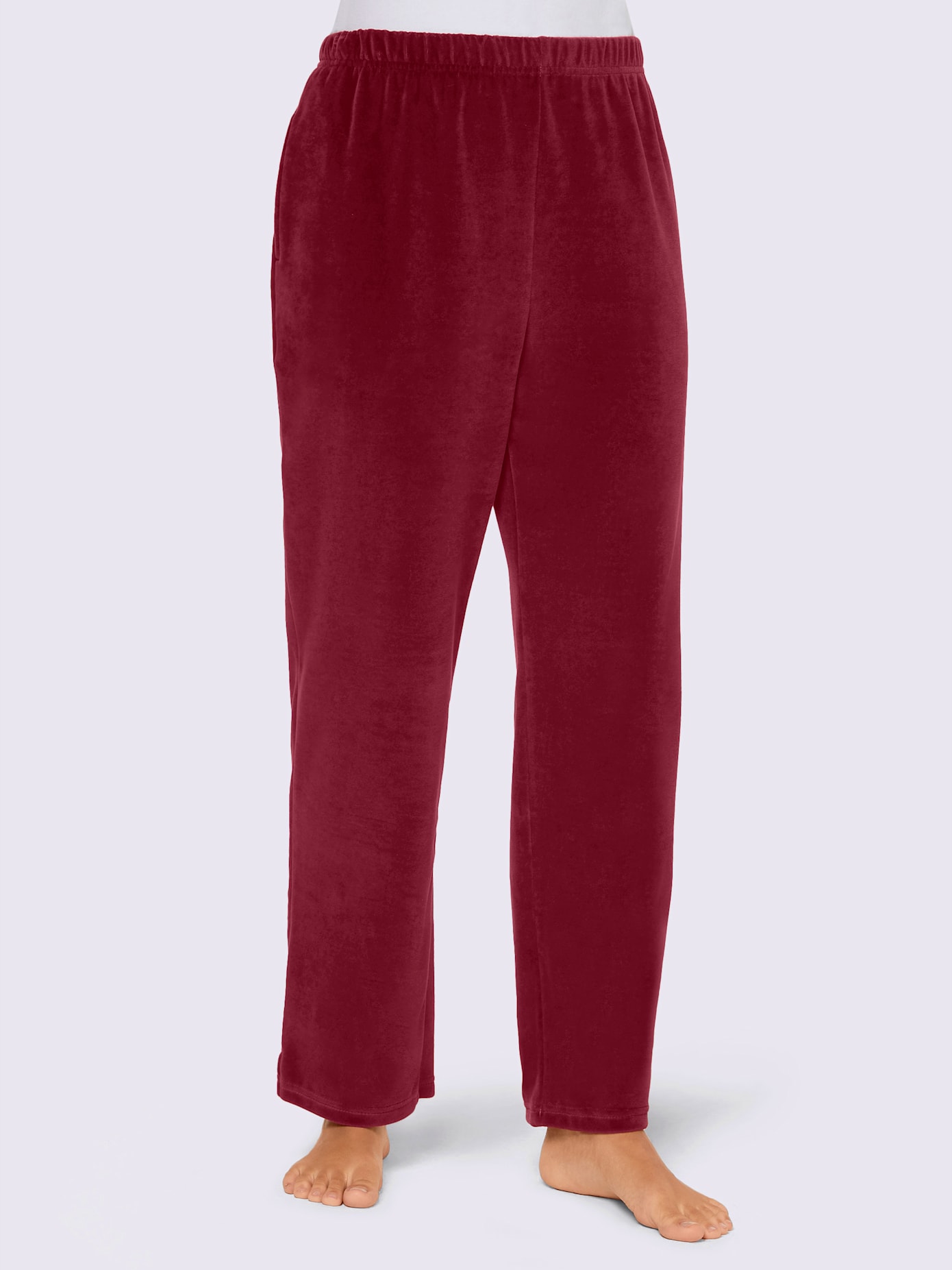 Pantalon décontracté effet velours
