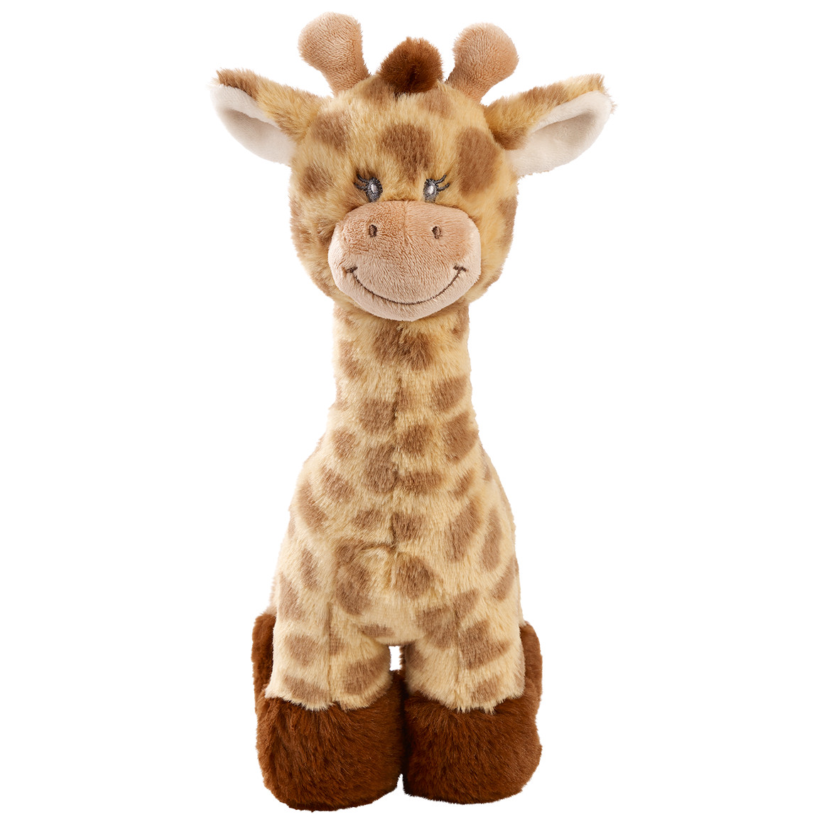 Topolino Plüschgiraffe in weicher Qualität braun / dunkelgelb