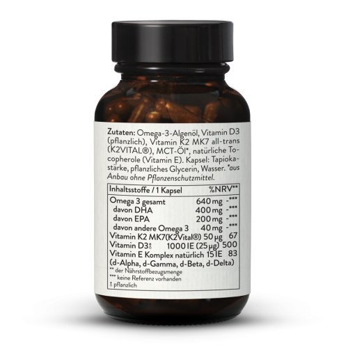 Sunday Natural Products  Omega 3 Vitamin D + K2 + E Vegan