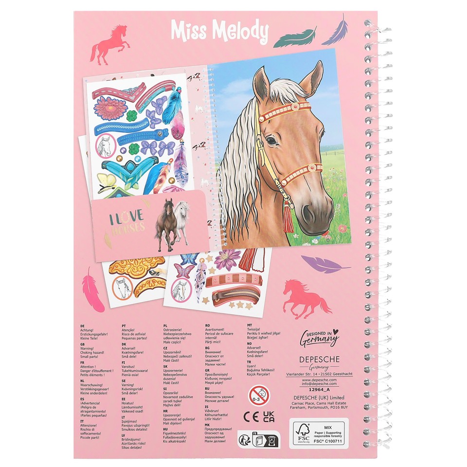 Miss Melody - malebog m/stickers ( 0412964 )