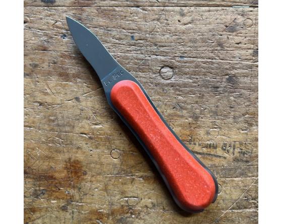 1 Lancette LE BEC - manche en coquille d'Huîtres - couleur : Rouge -Florinox - Thiers Couteau Huître par Florinox