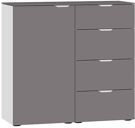 MODUL Kommode - Dunkelgrau / B: 90.0 cm x T: 43.0 cm x H: 87.0 cm