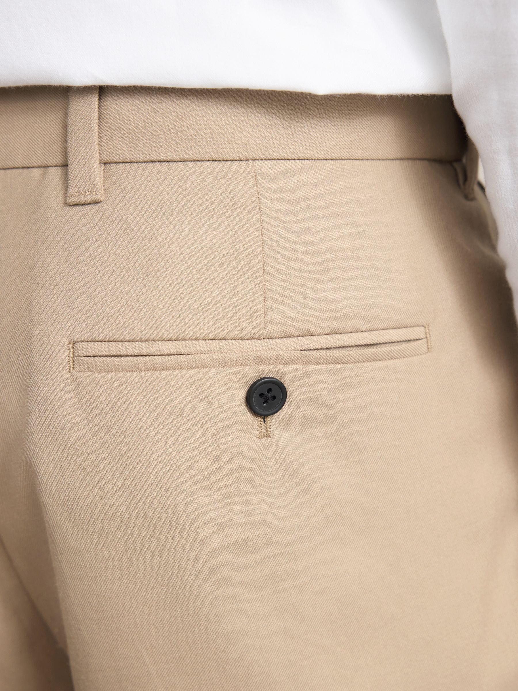 Neutraal - Normale Pasvorm - Signature - 100% Wollen broek met Motion Flex-tailleband