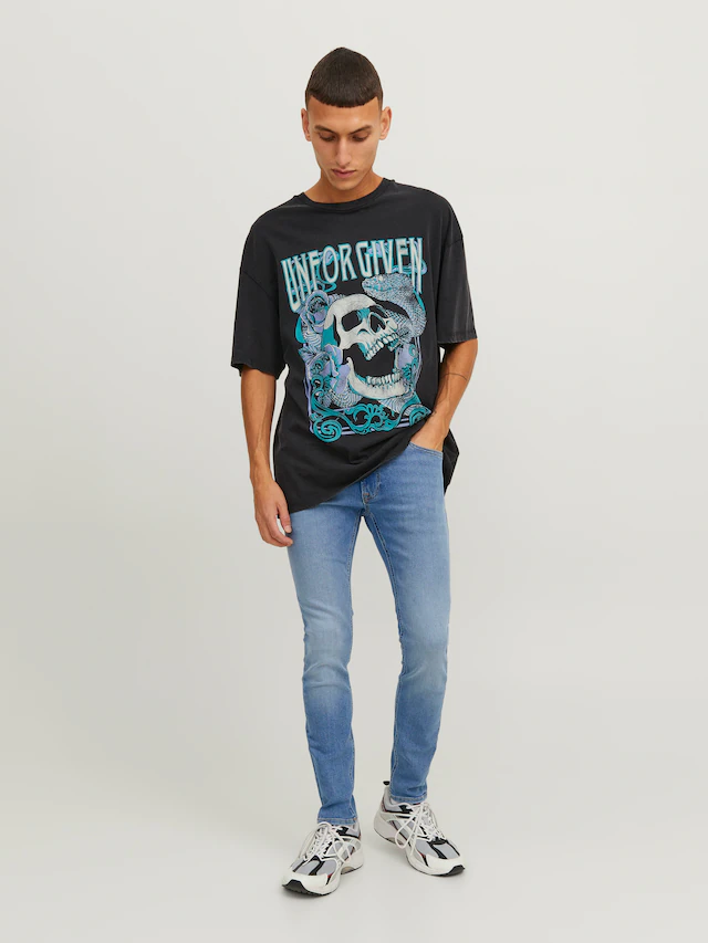 Jack & Jones Skinny-fit-Jeans »JJILIAM  Skinny Jeans mit Used-Waschung für schlanke Silhouette«, Abriebeffekte, modisch, skinny fit, Baumwollmischung,