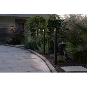 Eglo solar wandlamp Baracconi met bewegingssensor zwart