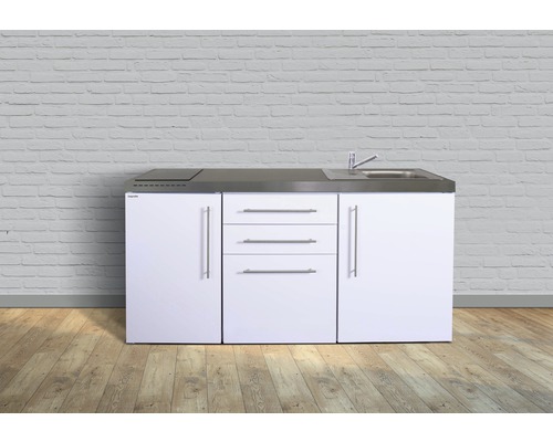 Stengel Keukens Enkele keuken met apparatuur Premiumline 170 cm wit hoogglans voorgemonteerde variant rechts 1017008013100