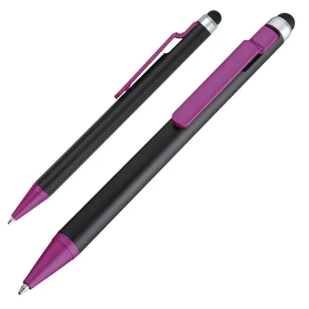 Easy Gifts Touchpen Kugelschreiber, schwarz-lila, 10 Stück