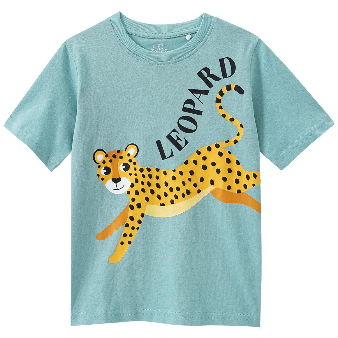 Topolino Kinder T-Shirt mit Leoparden-Motiv salbei