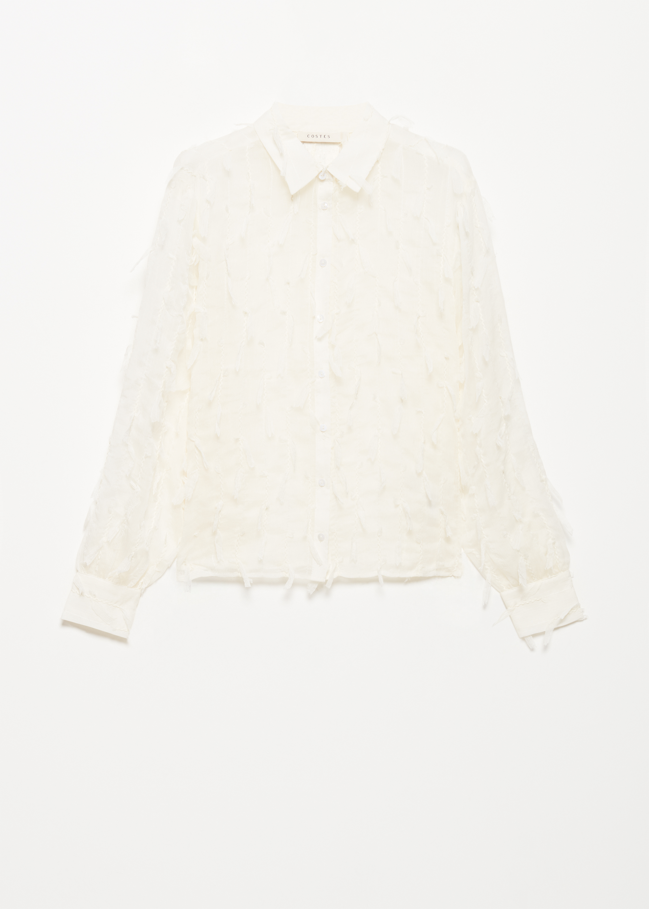 Blouse met all-over franjes