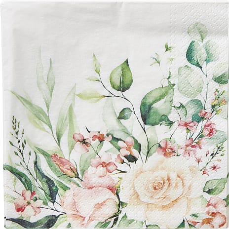 Mønstrede servietter 33x33 cm 20-pak
