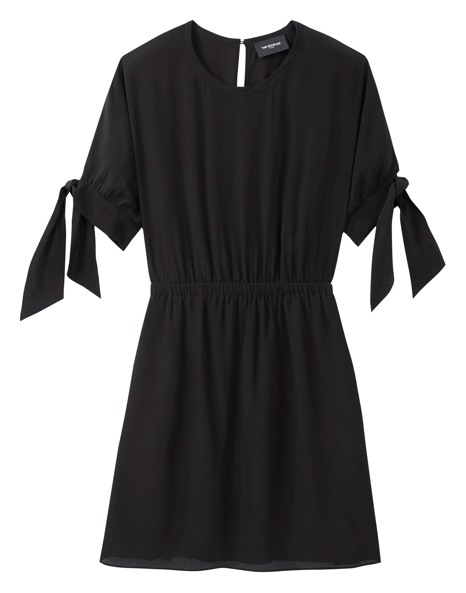 Robe courte vaporeuse | Noir