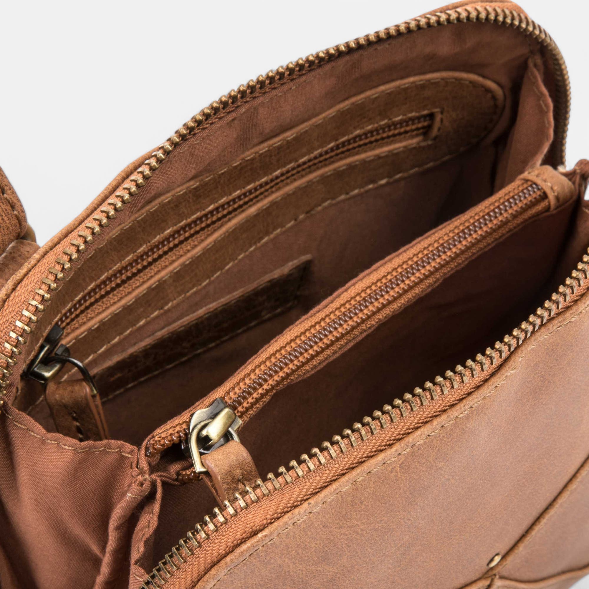 Sac bandoulière en cuir cognac