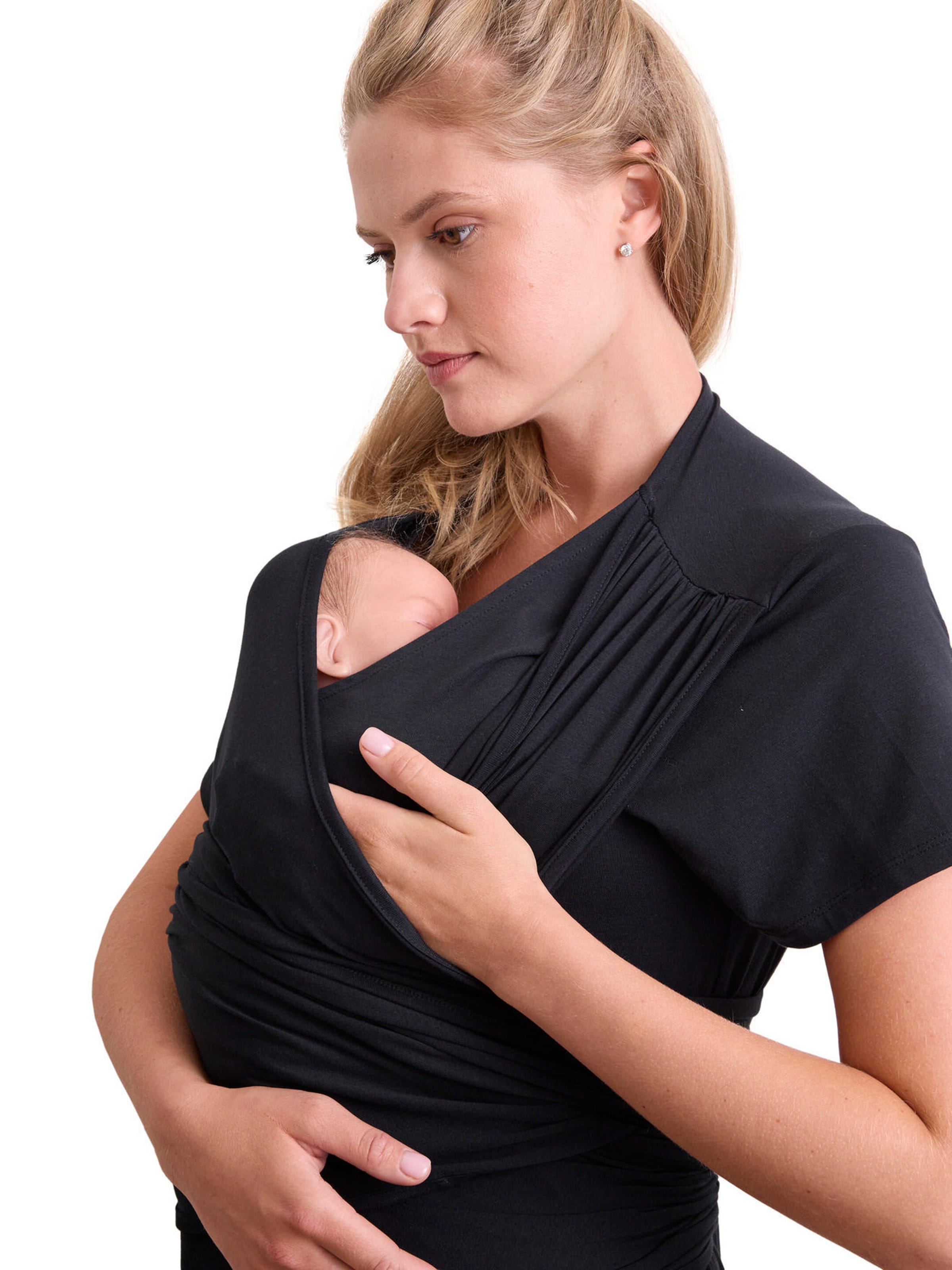 Vertbaudet Eltern-Trageshirt, Bio-Baumwolle schwarz