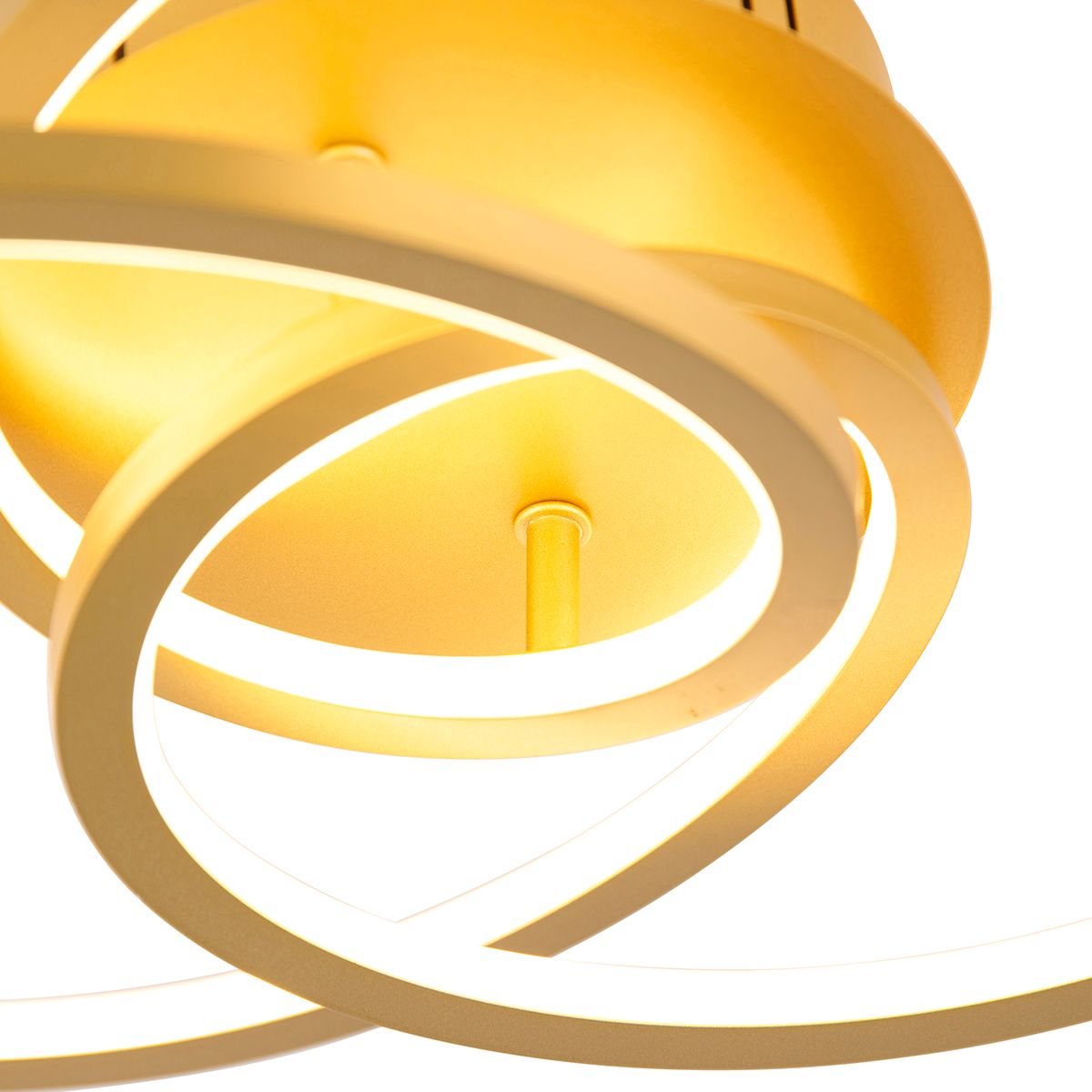 Plafondlamp goud 45 cm incl. LED 3 staps dimbaar - Rowin