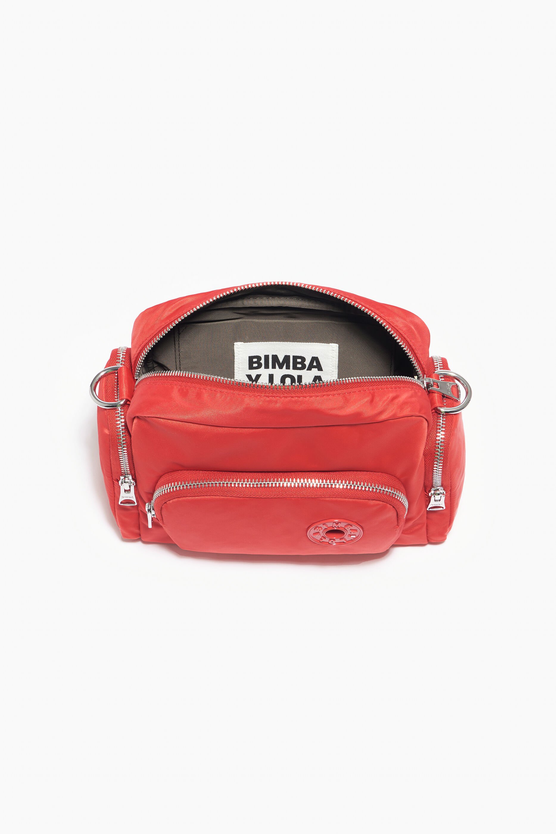 Bolsa de ombro M em nylon vermelho
