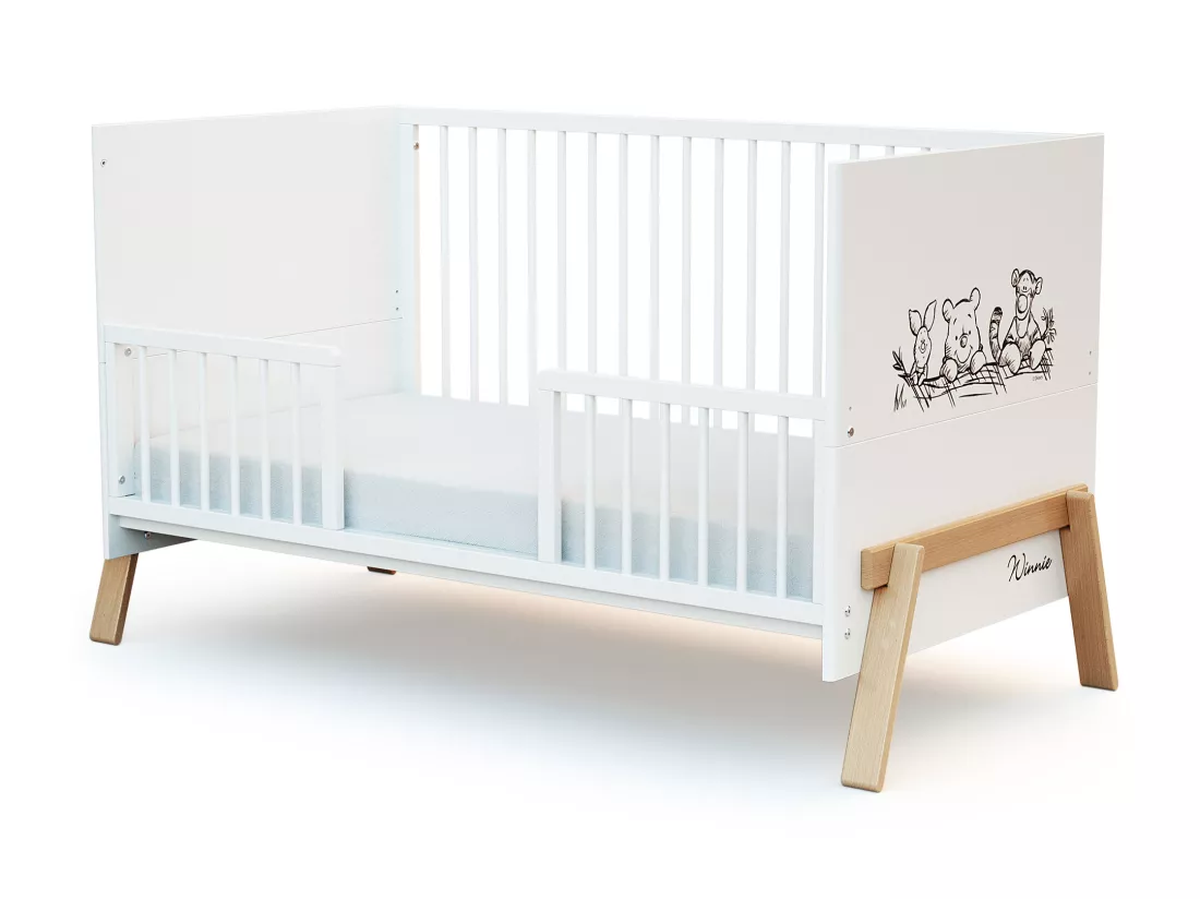 Barrière de lit bébé en bois FESTIVE Blanc 140 cm
