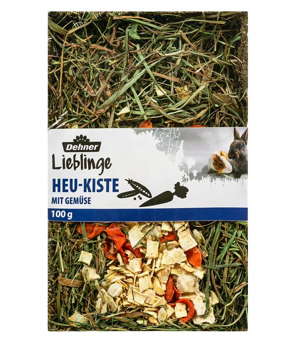 Dehner Lieblinge Heu-Kiste mit Gemüse, 100 g