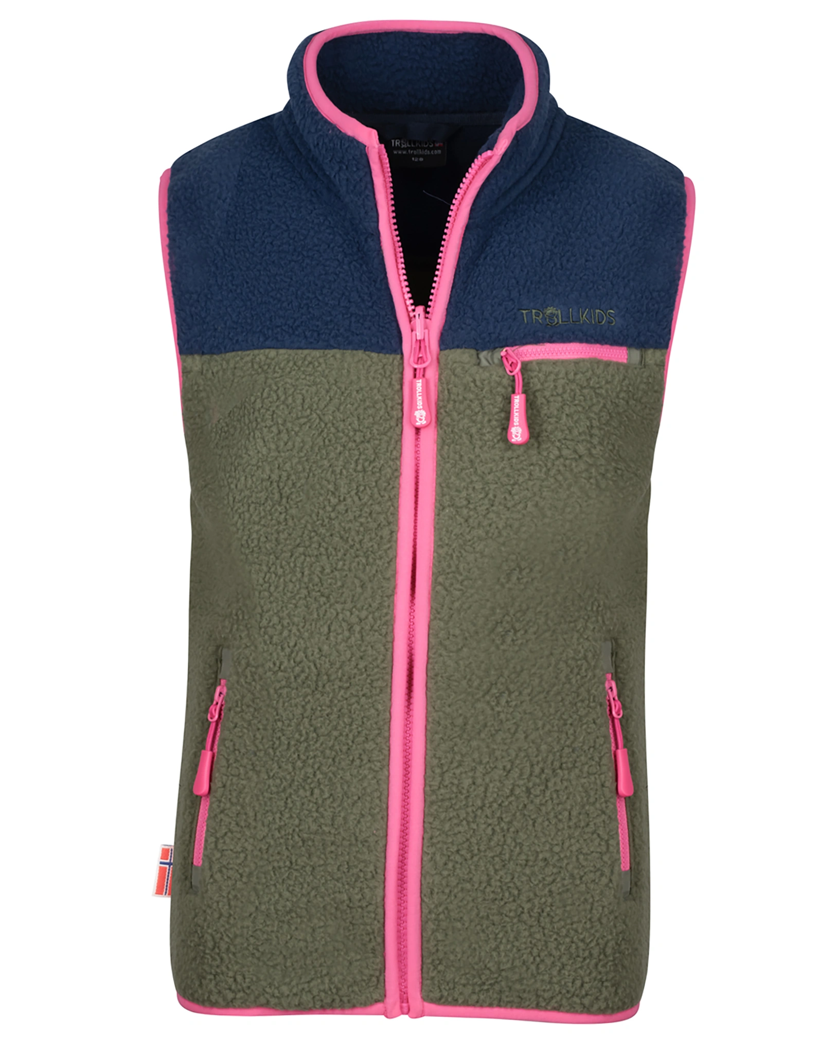 Fleece-WeKids HEMSEDAL in navy/olive/magenta