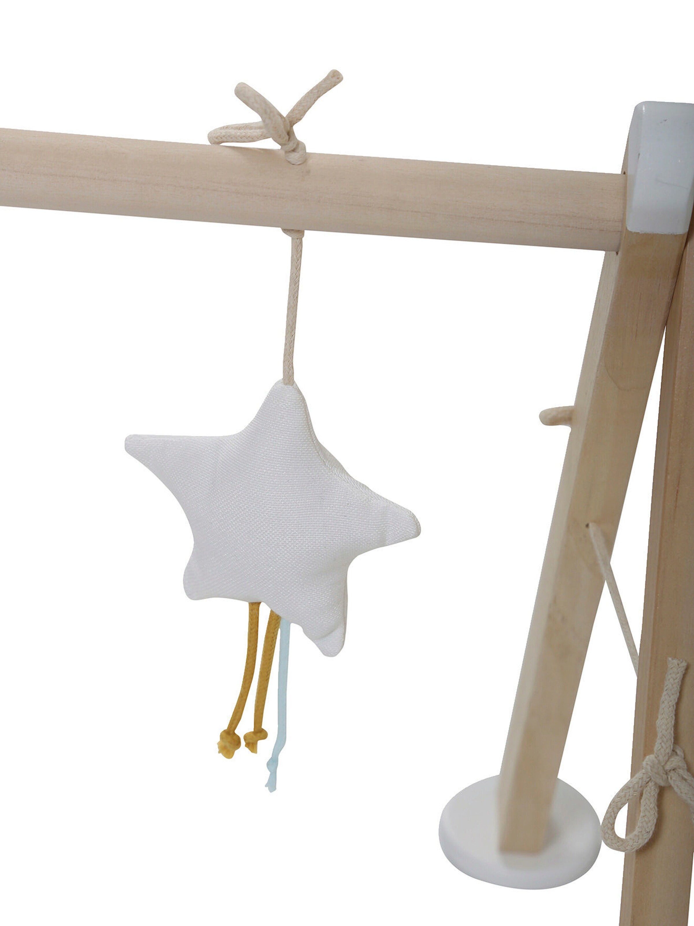 Vertbaudet Baby Spielbogen aus Holz FSC® beige/wolke und sterne