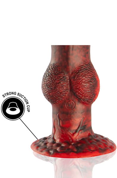 Titan In Flames Dildo With Remote 22,5 cm Dragon dildo