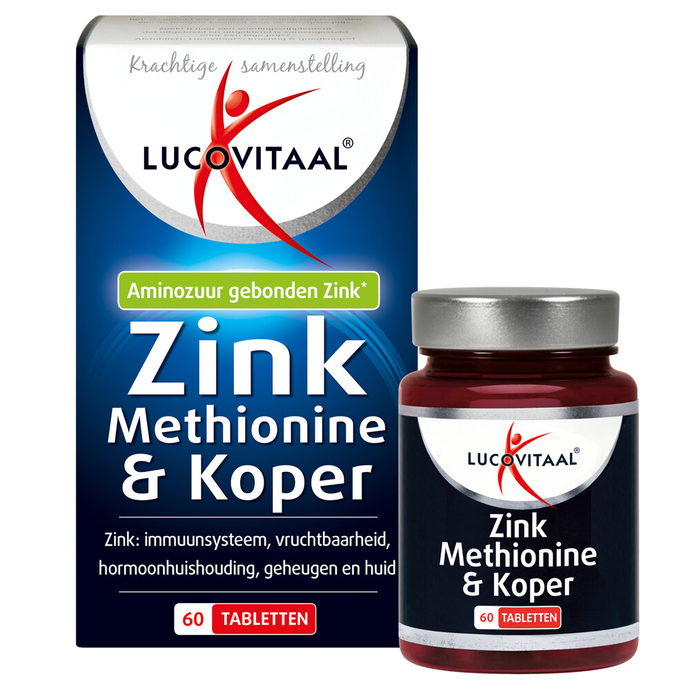 2x Lucovitaal Zink Methionine & Koper60 tabletten
