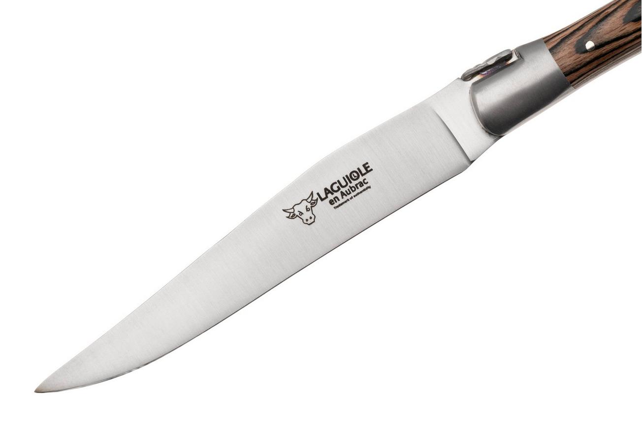 Laguiole en Aubrac 62C12PKMIH Brown Pakkawood Matt, 6-delige steakmessenset