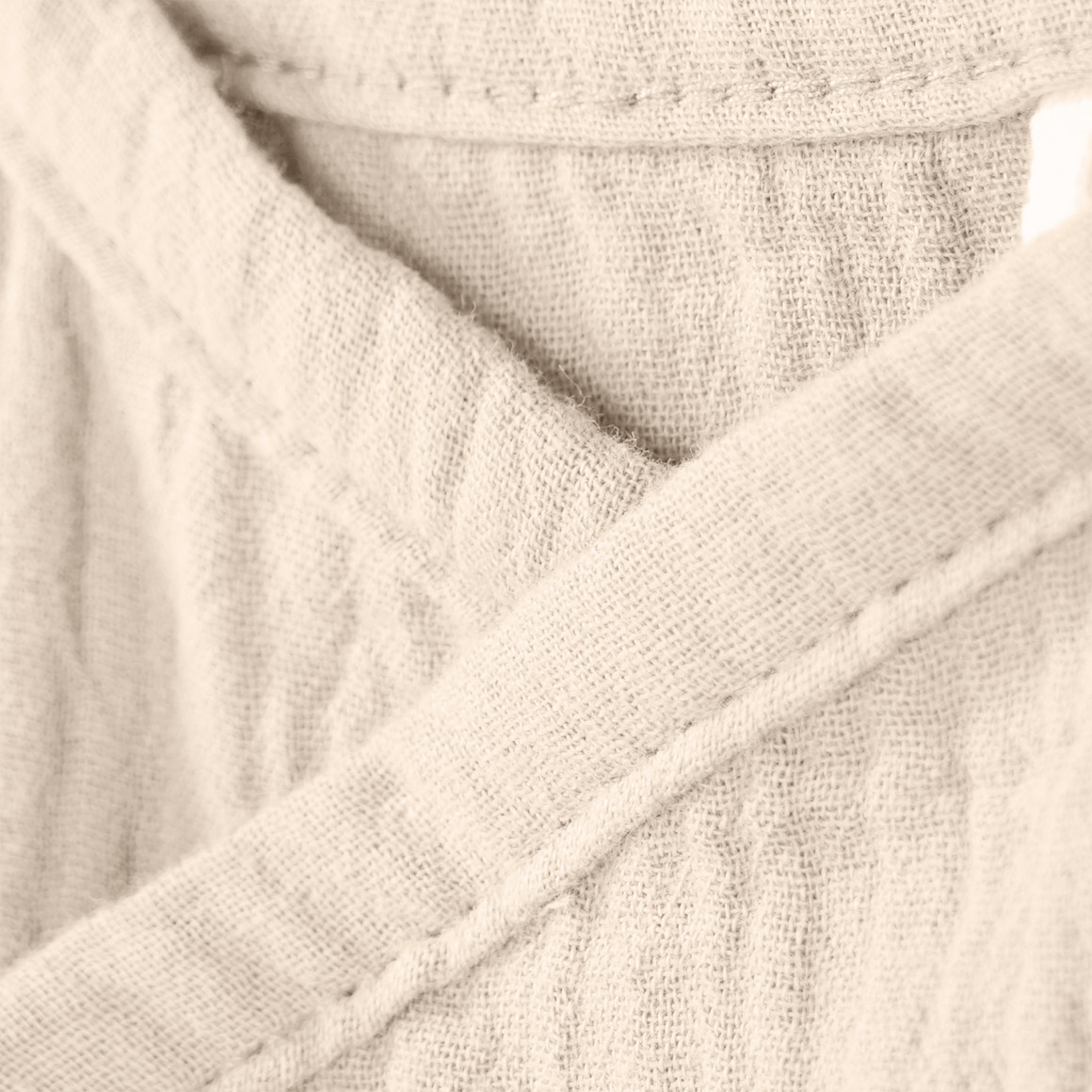 Topomini Pure Collection Baby Musselin-Wickelbody aus Bio-Baumwolle hellbeige