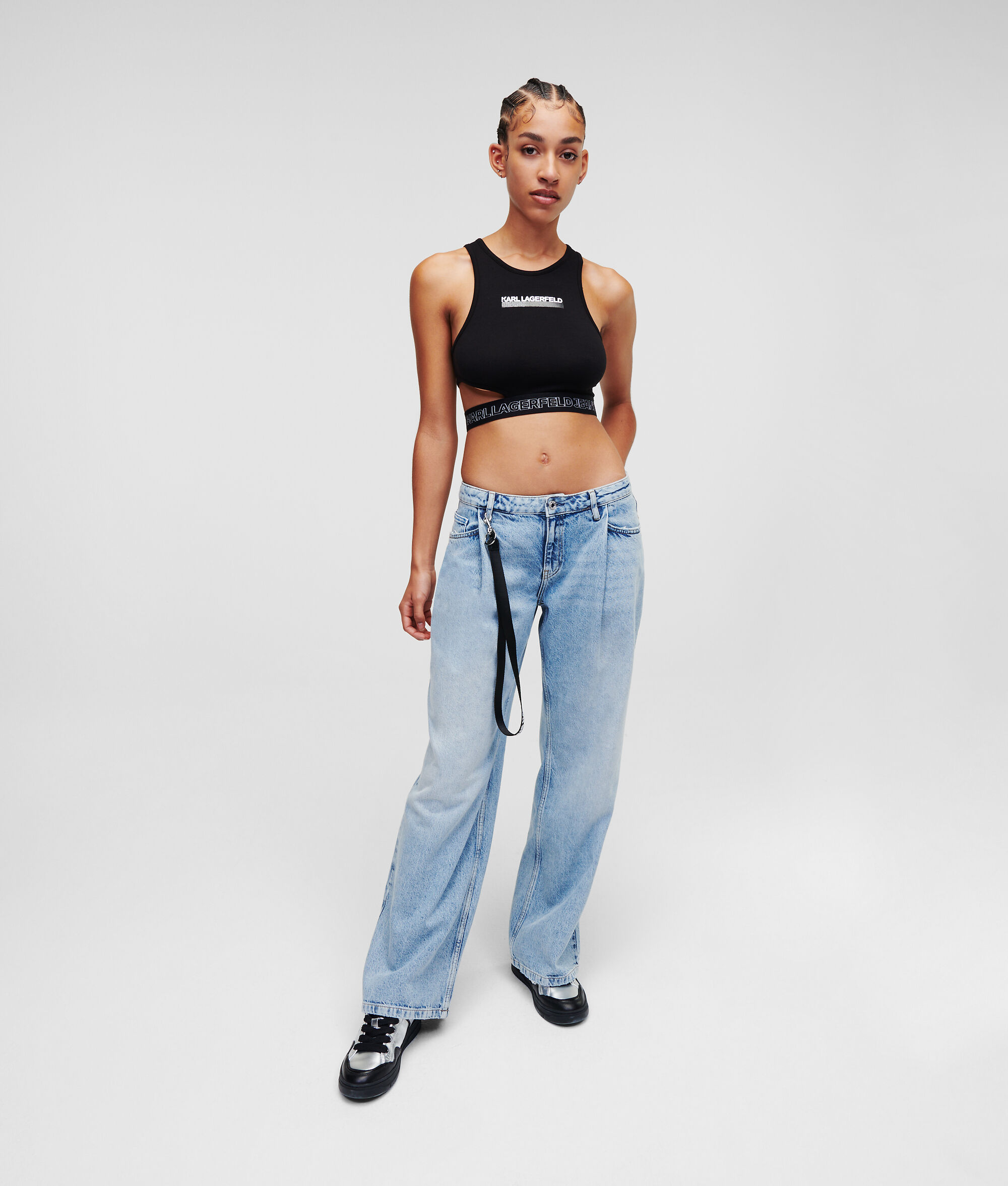 JEAN AMPLE TAILLE BASSE KLJ