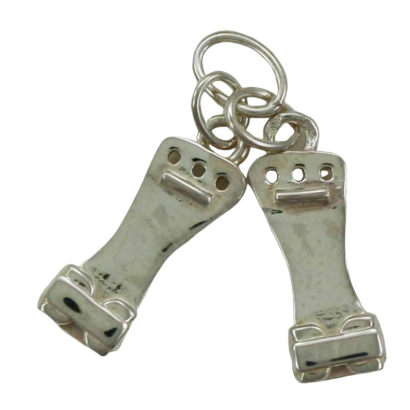 Pendentif paire de maniques de gymnastique - Argent massif