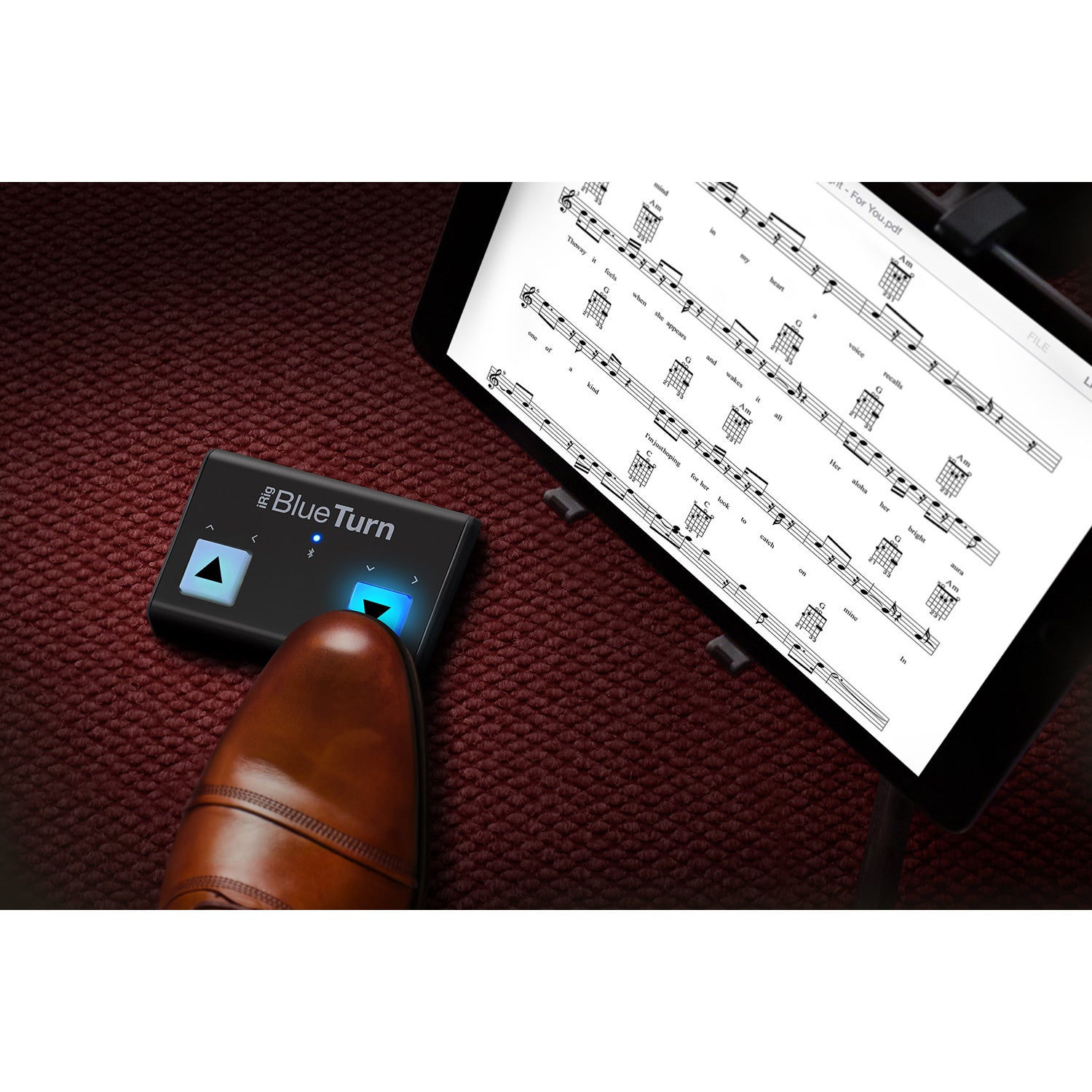 IK Multimedia iRig BlueTurn pageturner voetpedaal