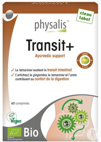 Physalis Transit+ Ayuverdic Support Complément Alimentaire Végan 60 Comprimés