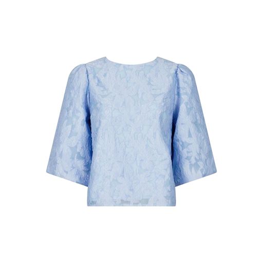 Neo Noir Lorraine Brocade Bluse, Sky Blue, 36