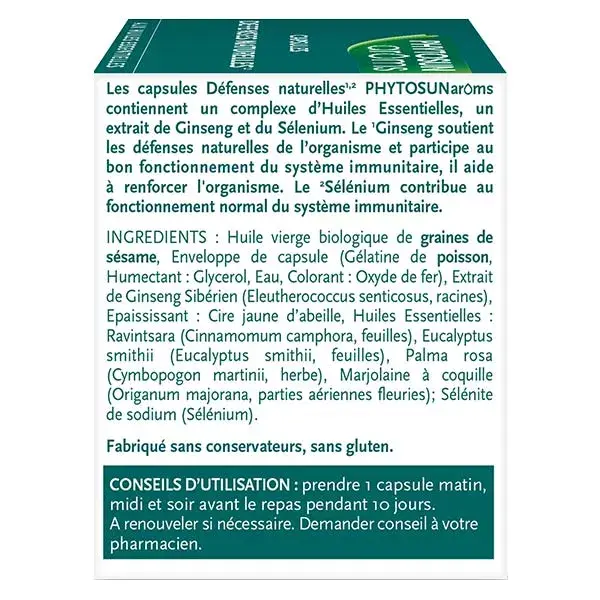 Cápsulas Phytosun Arôms Natural Defense - 30 cápsulas
