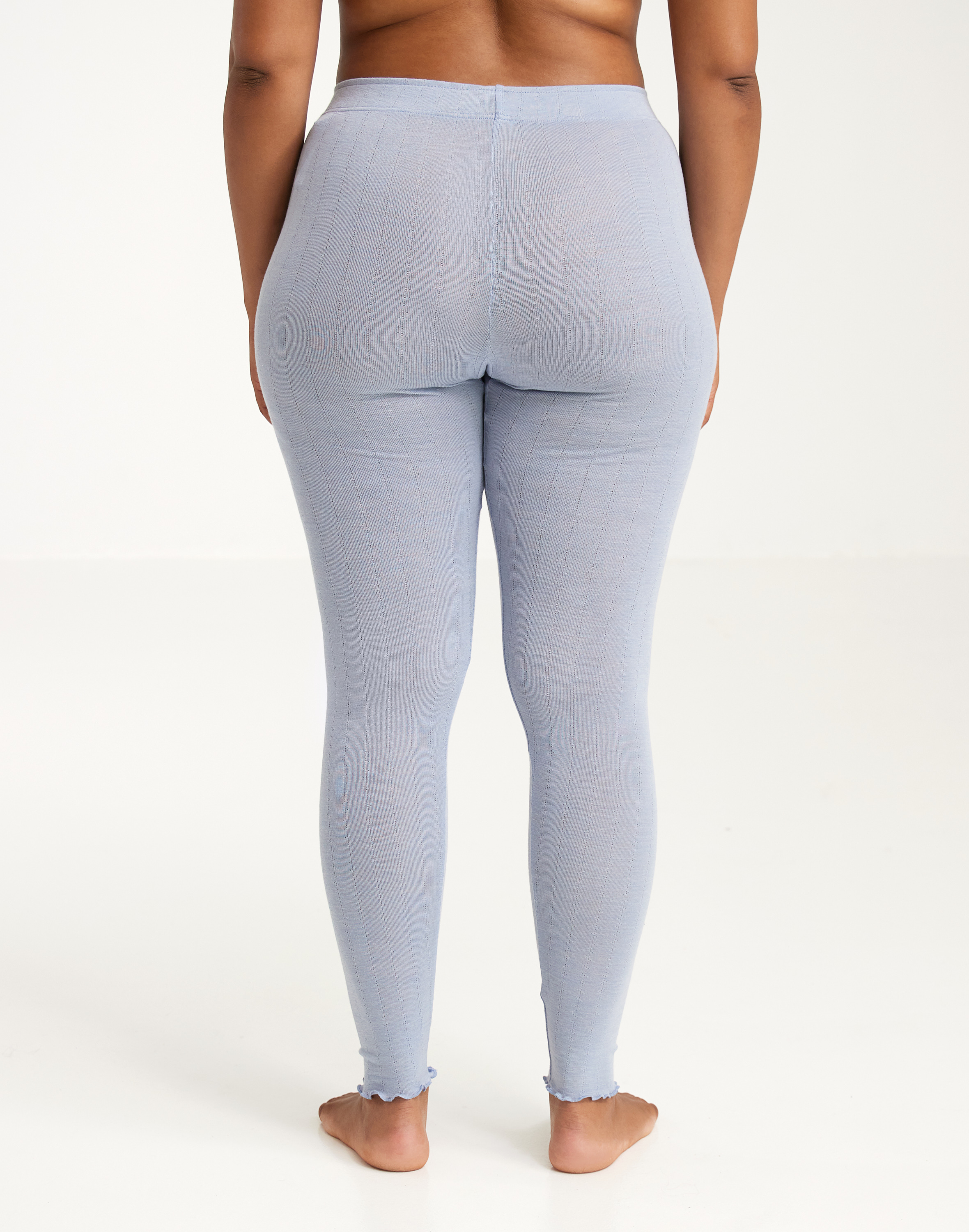 Pointelle legging van merinowol/zijde voor dames