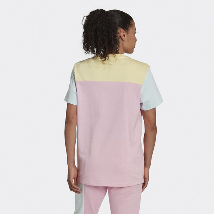 adidas Essentials Colorblock Logo T-Shirt Pink