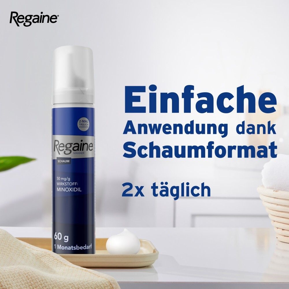 Regaine® Männer Schaum 6 Monats-Vorrat - Jetzt 10% sparen mit dem Code ,,regaine2024''