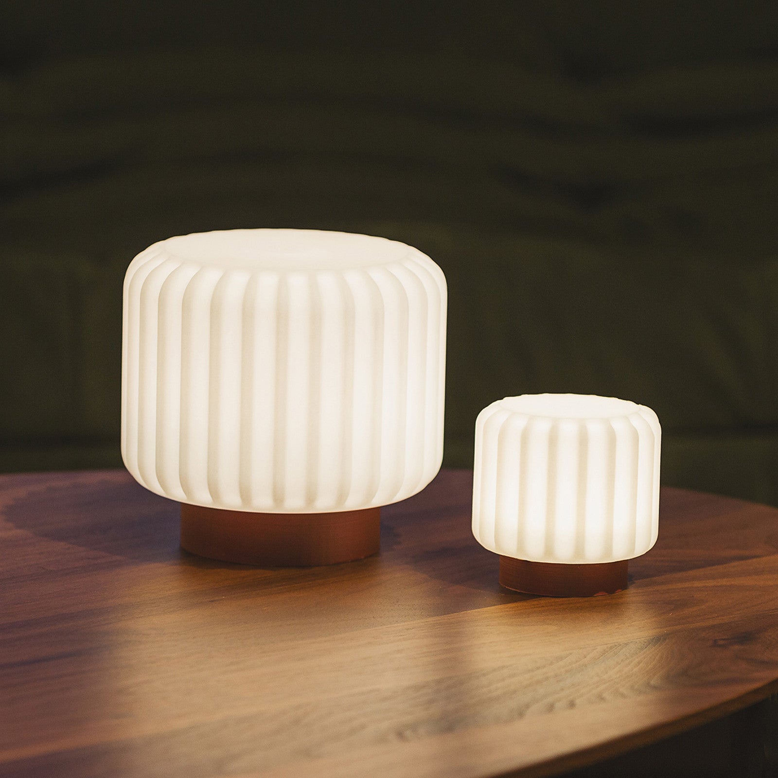 Dentelles 9cm Licht terra, 3er Set