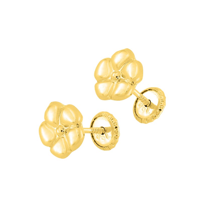Boucles d'oreilles femme - Or 18 Carats - Fleur