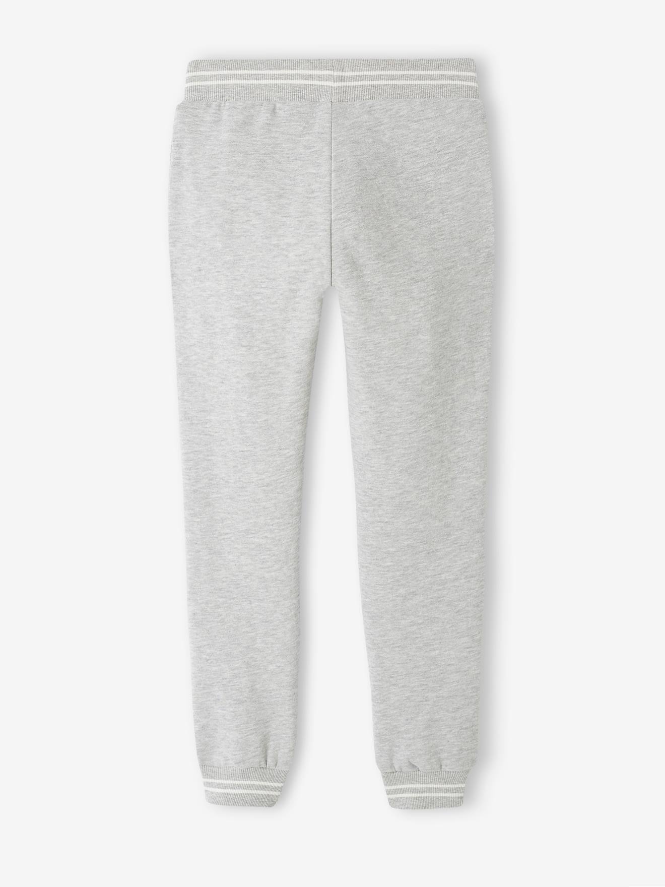 Calça de moletom cinza mesclado para meninos