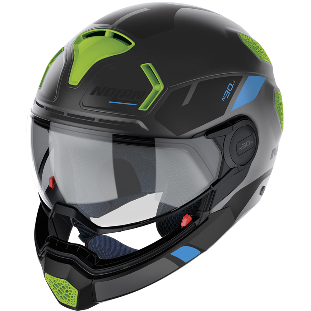 Nolan - Casque N30-4 TP Blazer Gris Mat / Vert