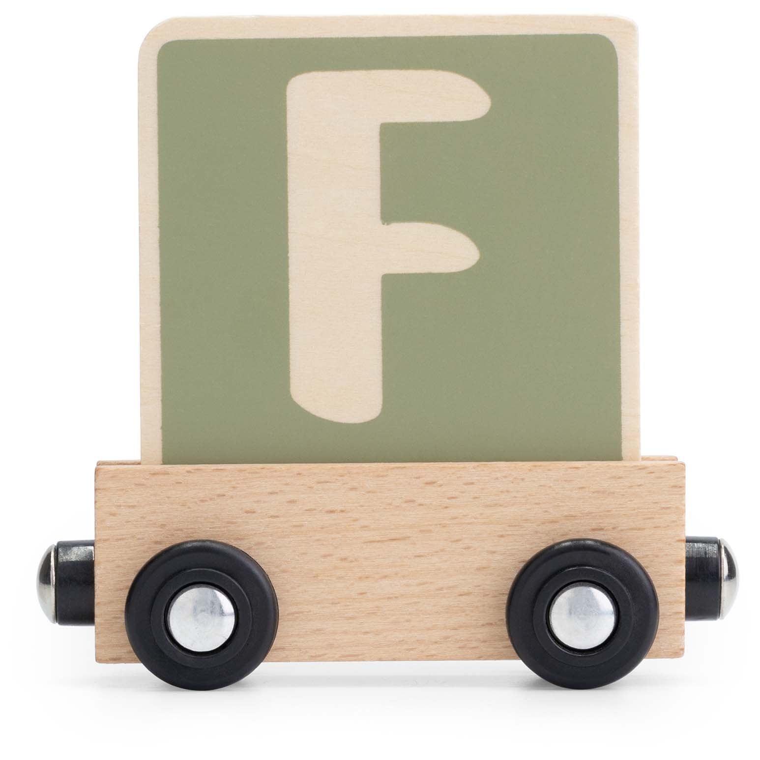 Prénatal houten namentrein letter F Midgreen - speelgoed vanaf 0 maanden - Préna