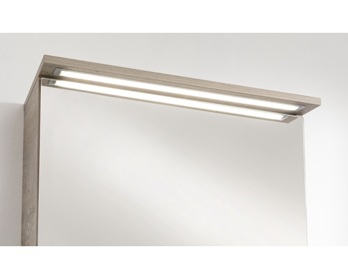 FACKELMANN Oxford spiegelkast, 60,2 x 20 x 69,6 cm, eiken natuur, 1-deurs, LED, IP20