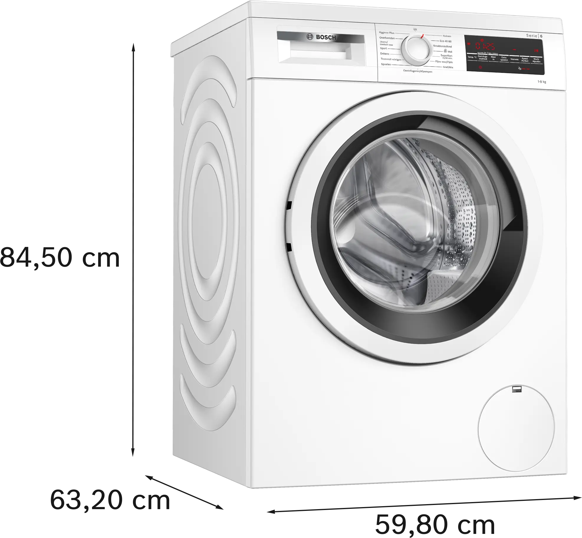 Serie 6 Wasmachine, voorlader 8 kg max. 1400 rpm