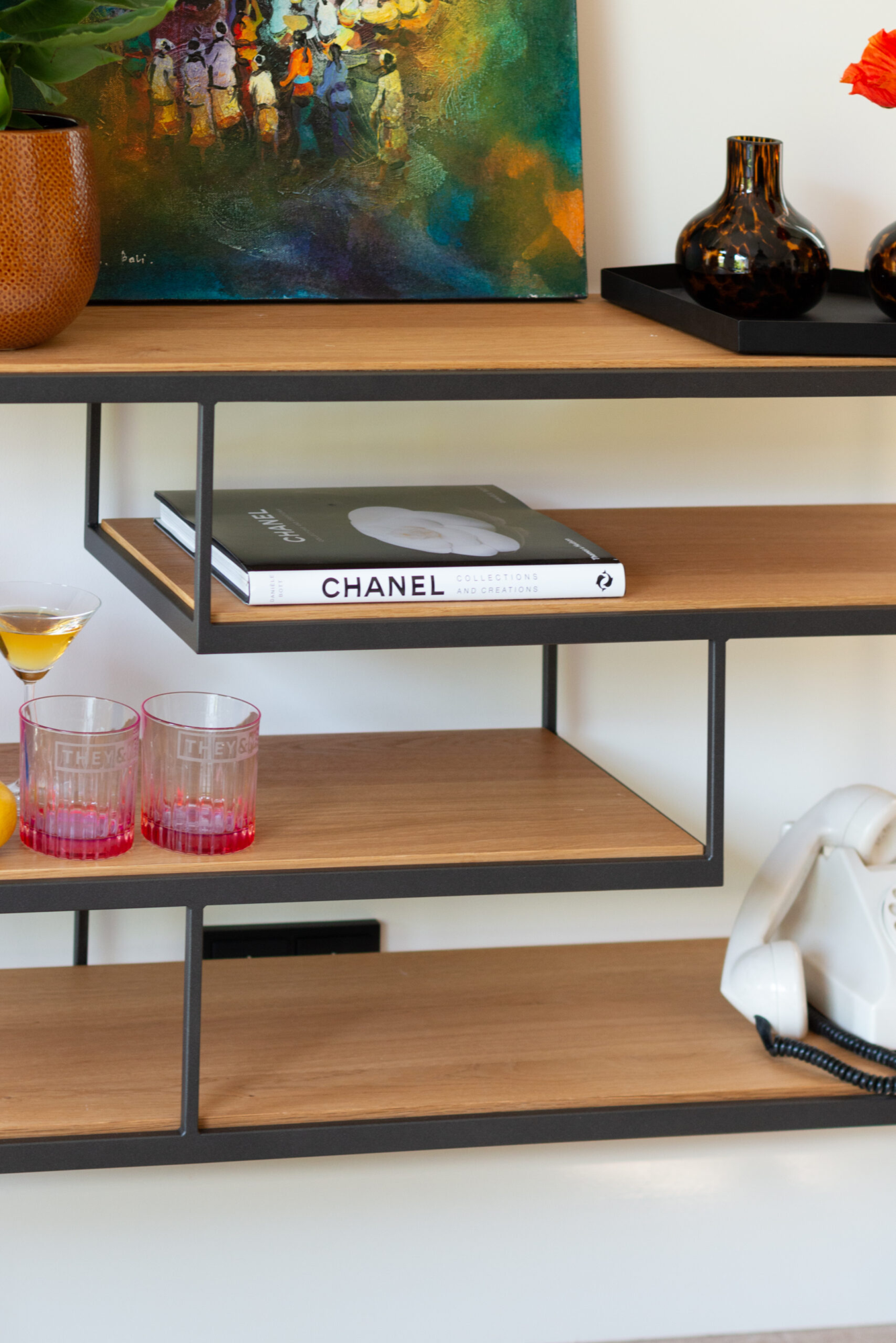 They & Me sidetable Basso - TM100 Antraciet onderstel