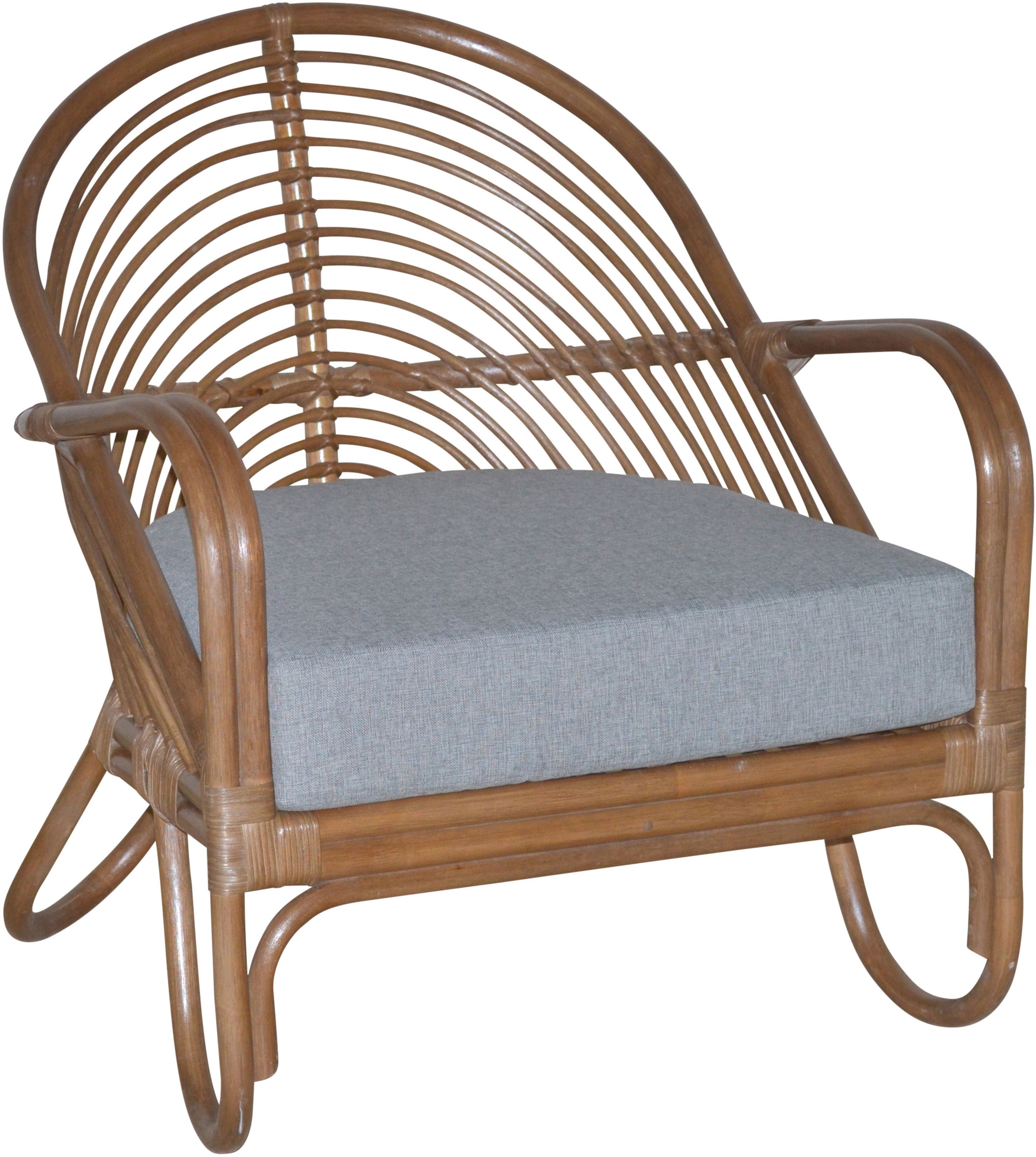 HOFMANN LIVING AND MORE Loungesessel Inklusive extra stark gepolsterten Sitzkissen, 1 Stk. tlg. Handgeflochten