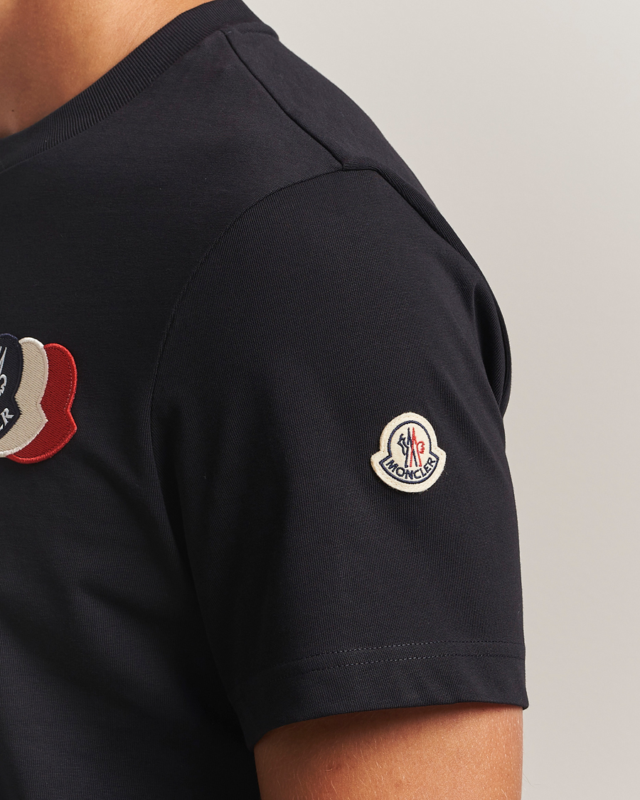 Moncler Patch Logo T-Shirt Navy
