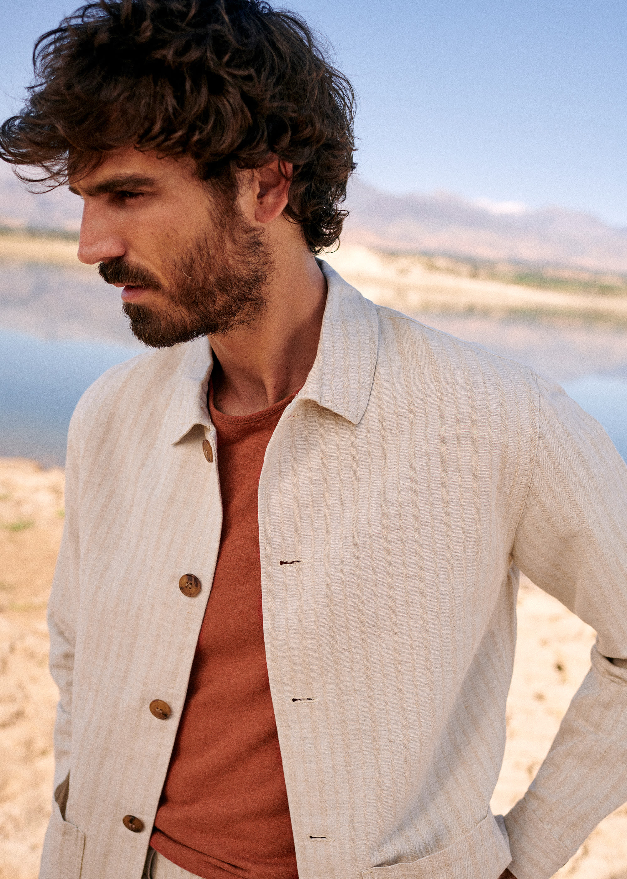 Veste Irwin - Beige rayé - E-SHOP/VESTES 5905736
