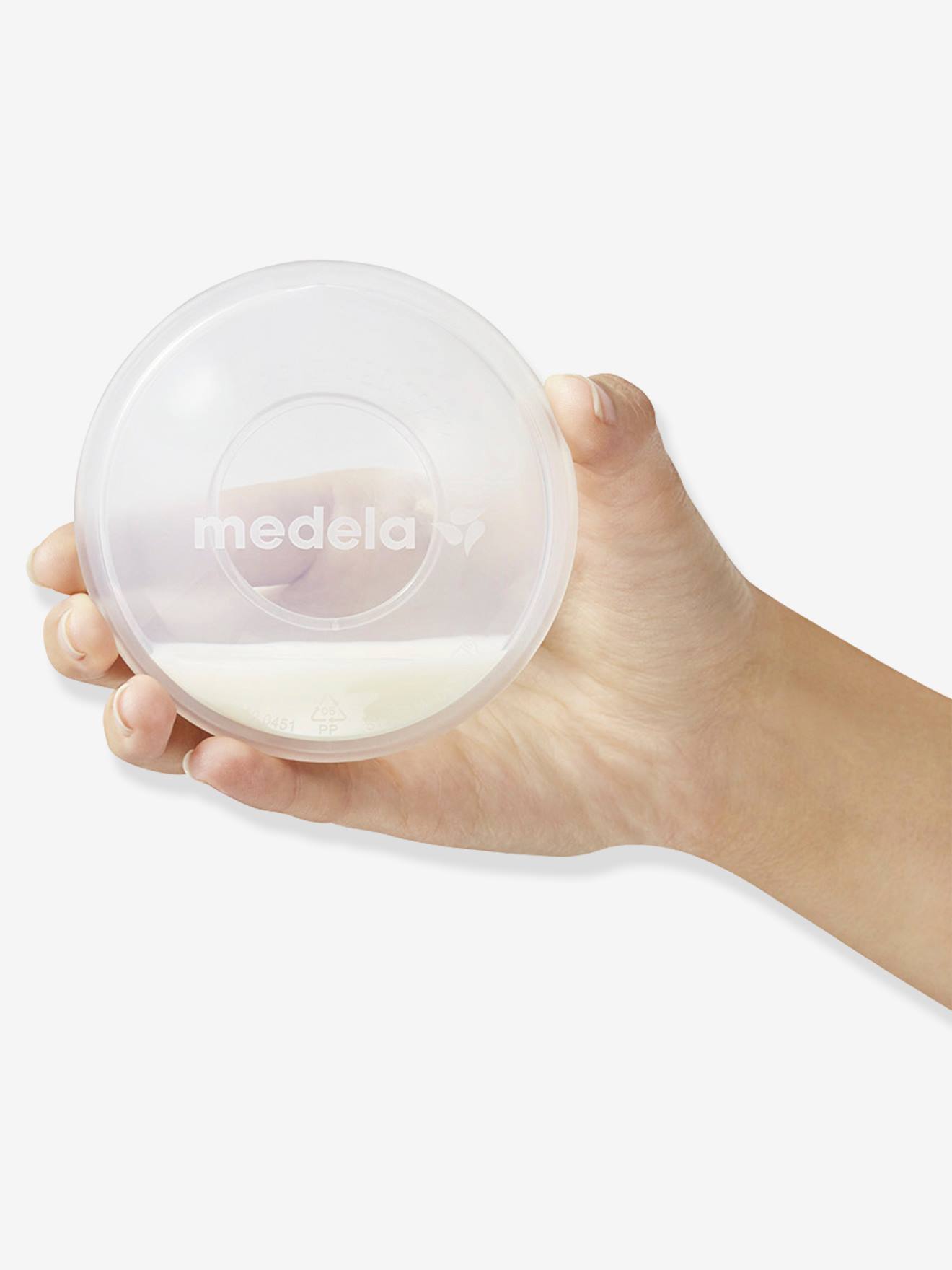 Lote com 2 copos transparentes para coleta de leite da MEDELA