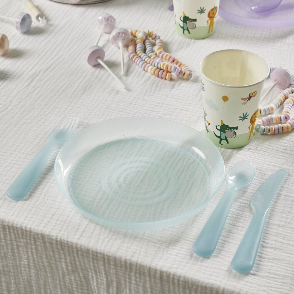 Lot de 12 couverts pour enfant plastique coloré