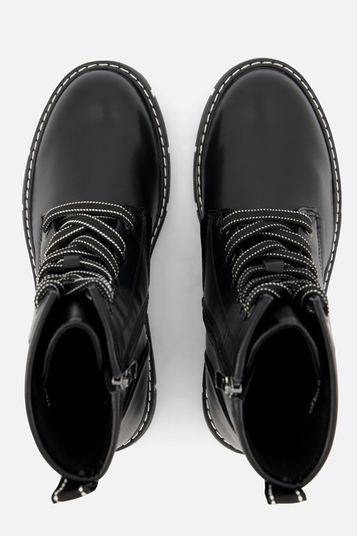 Marco Tozzi Veterboots zwart Synthetisch